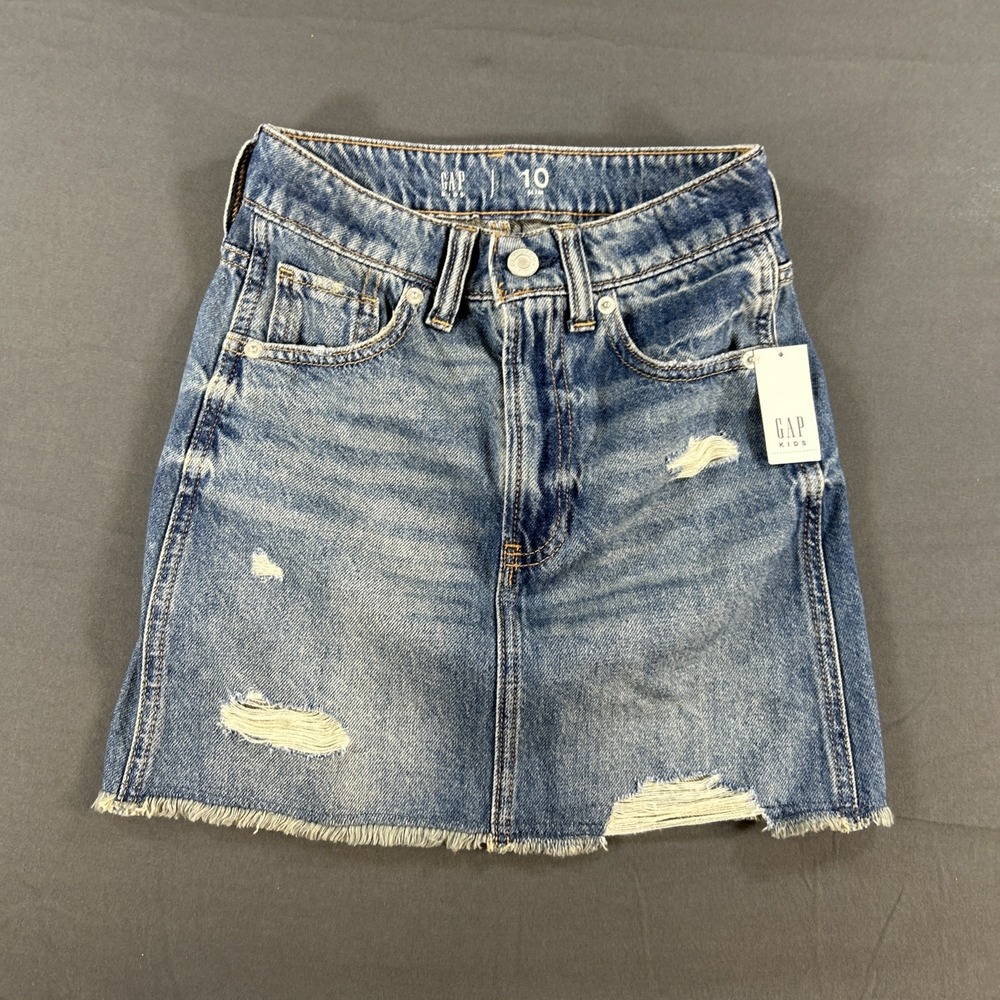 medium-wash Kids High Rise Denim Skirt from Gap Size 10 NWT